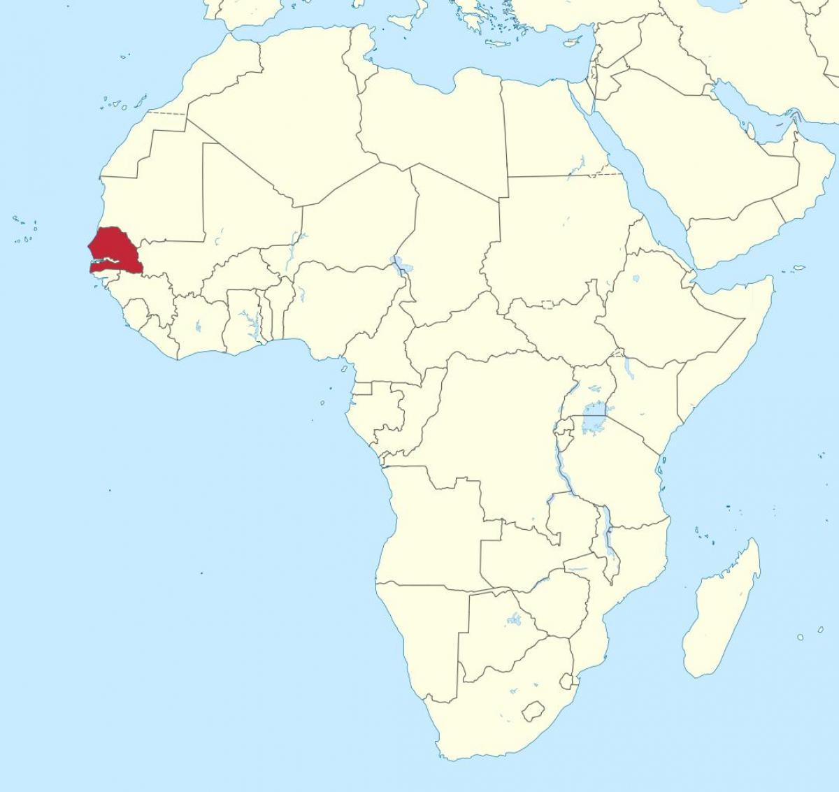 Senegal na mapi afrike