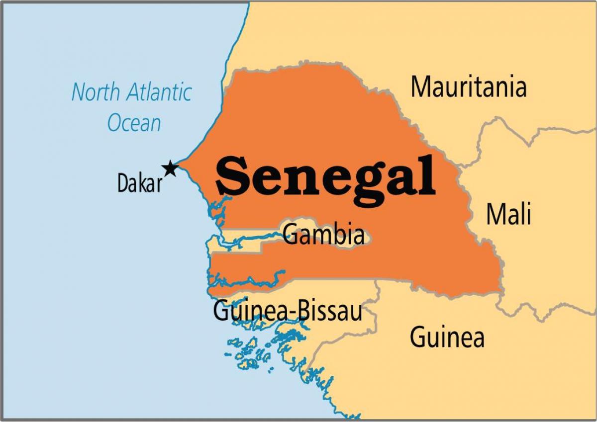 Senegal na svijetu mapu