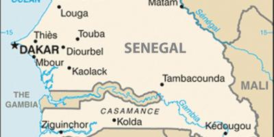 Karta za Senegal i okolne države