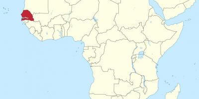 Senegal na mapi afrike