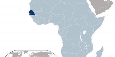 Karta za Senegal lokaciju na svijetu