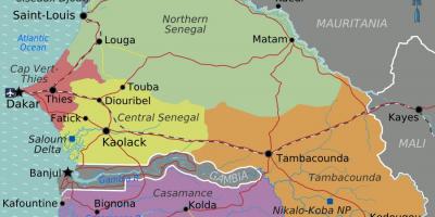 Karta za Senegal politički