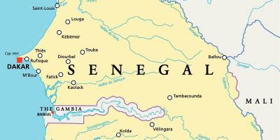 Senegal rijeku africi mapu